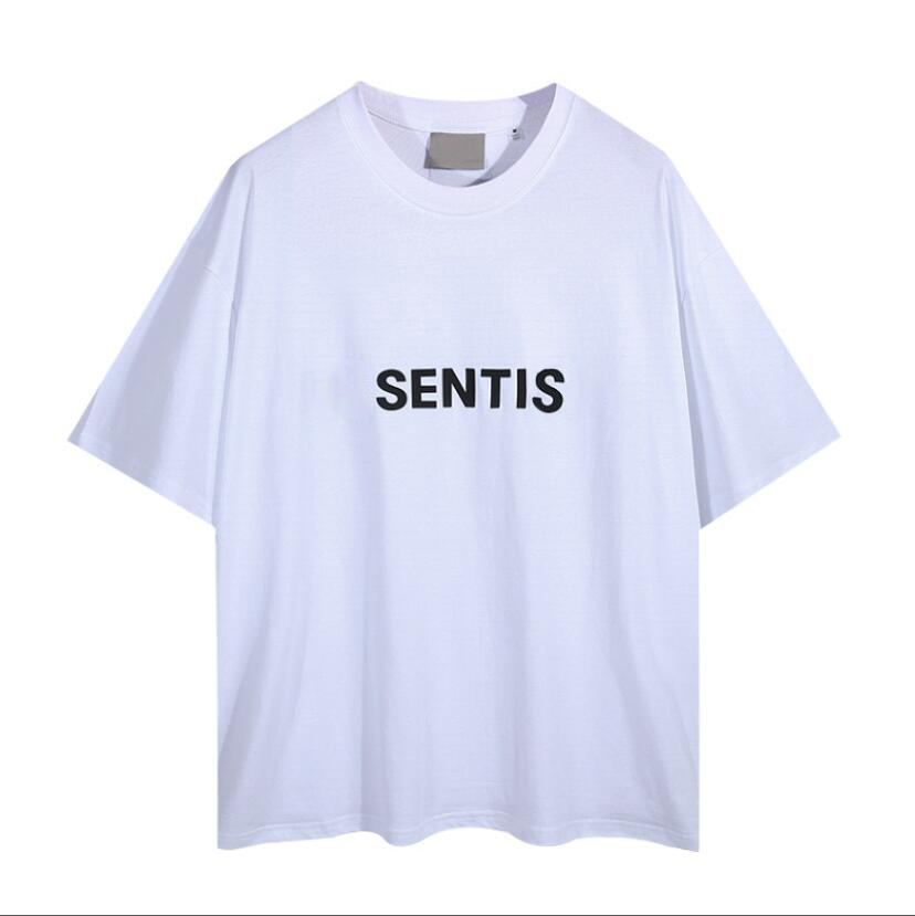 22ss Designers T shirt Summer Europe Paris Polos American Stars Fashion Mens tshirts Star Satin Cotton Casual t-shirt Women mans Tees Black White-image-757043210