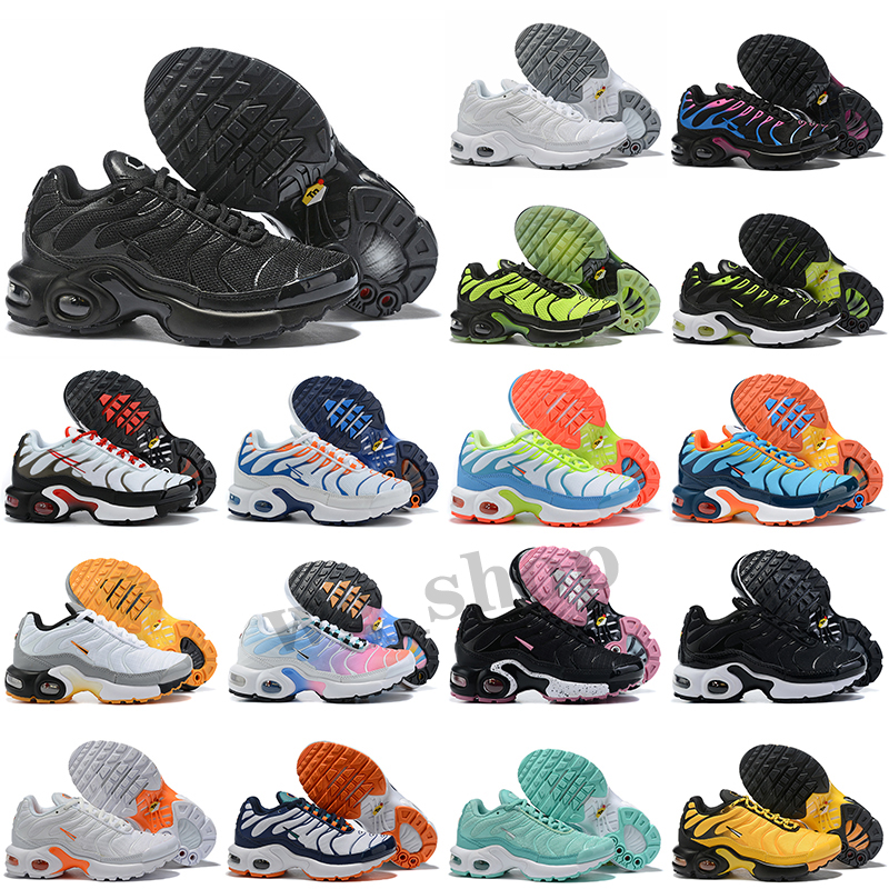 

TN Kids Shoes tn enfant Breathable Soft Sports Chaussures Boys Girls Tns Plus Sneakers Youth requin Trainers Size 28-35, Top quality