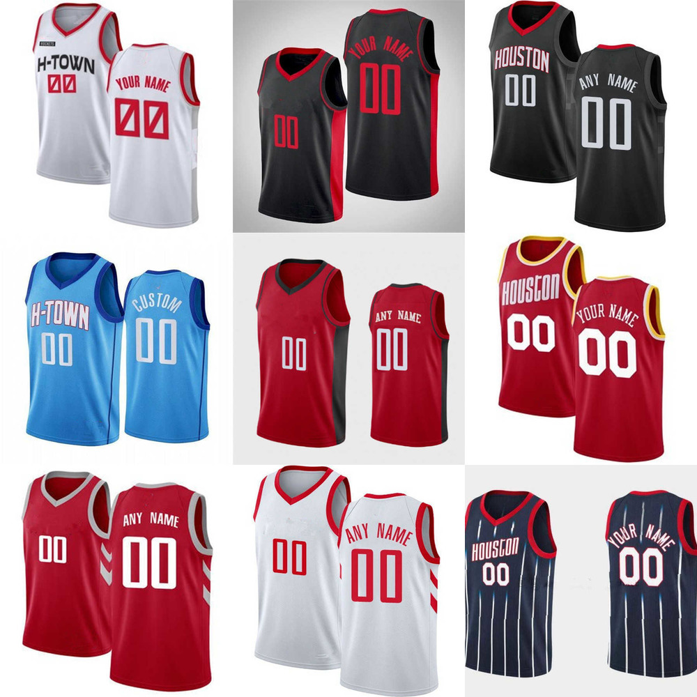 75th Custom Jersey Houston''Rockets''Men Women Youth 14 D.J. Augustin 7 Armoni Brooks 9 Josh Christopher 3 Kevin Porter Jr. B-image-789312250