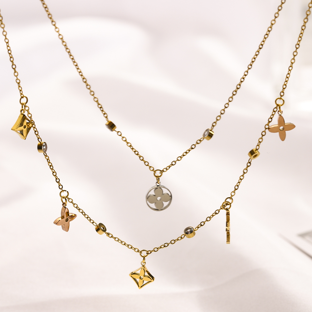

Never Fading 14K Gold Plated Luxury Brand Designer Pendants Necklaces Stainless Steel Letter Choker Pendant Necklace Beads Chain Jewelry Accessories Gifts MY1833