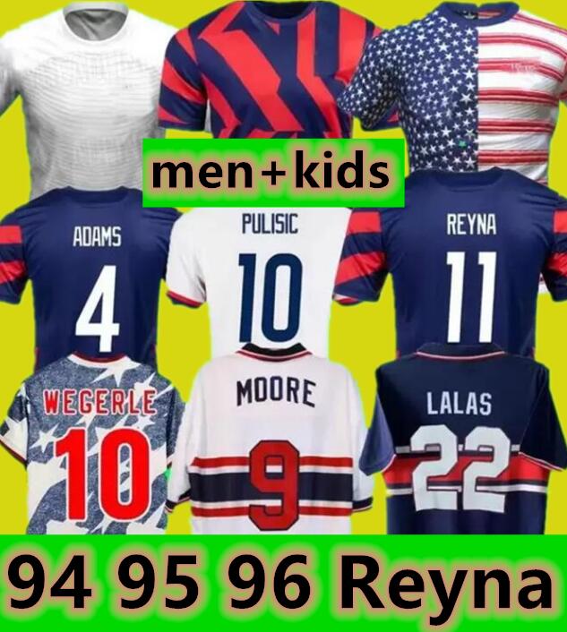 

22 23 PULISIC Reyna Soccer Jersey UsAs MCKENNIE 2021 2022 ADAMS Acosta LLOYD morris national team Football Shirt Camisetas 1994 RETRO men KIDS DEST MUSAH Robinson, 2022 home