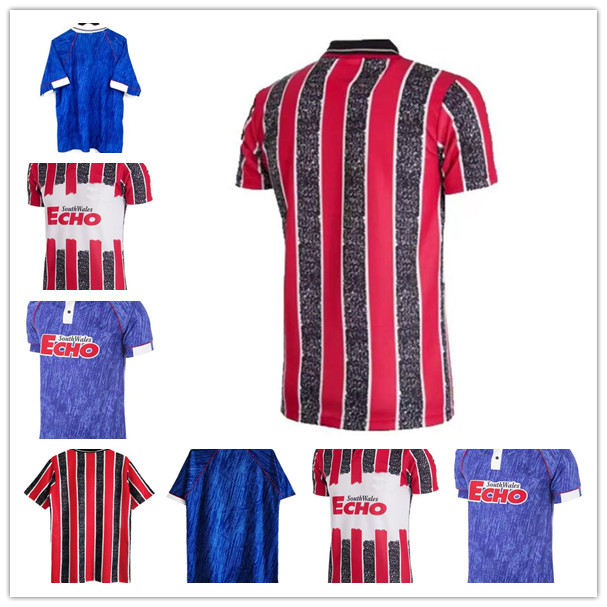 

RETRO Cardiff 1993 1994 Soccer Jersey city Scott Young Nathan Blake classic vintage football BACUNA RALLS MOORE MORRISON PHILLIPS PACK COLWILL SANG RATCLIFFE shirt