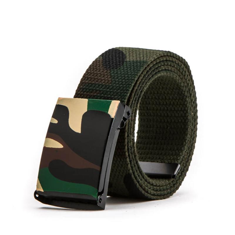 

Belts Arrival Men Belt Camouflage Canvas Cintos Cintura Correa Tactics Rem Jeans For Camo Buckle Unisex 110cmBelts, Black