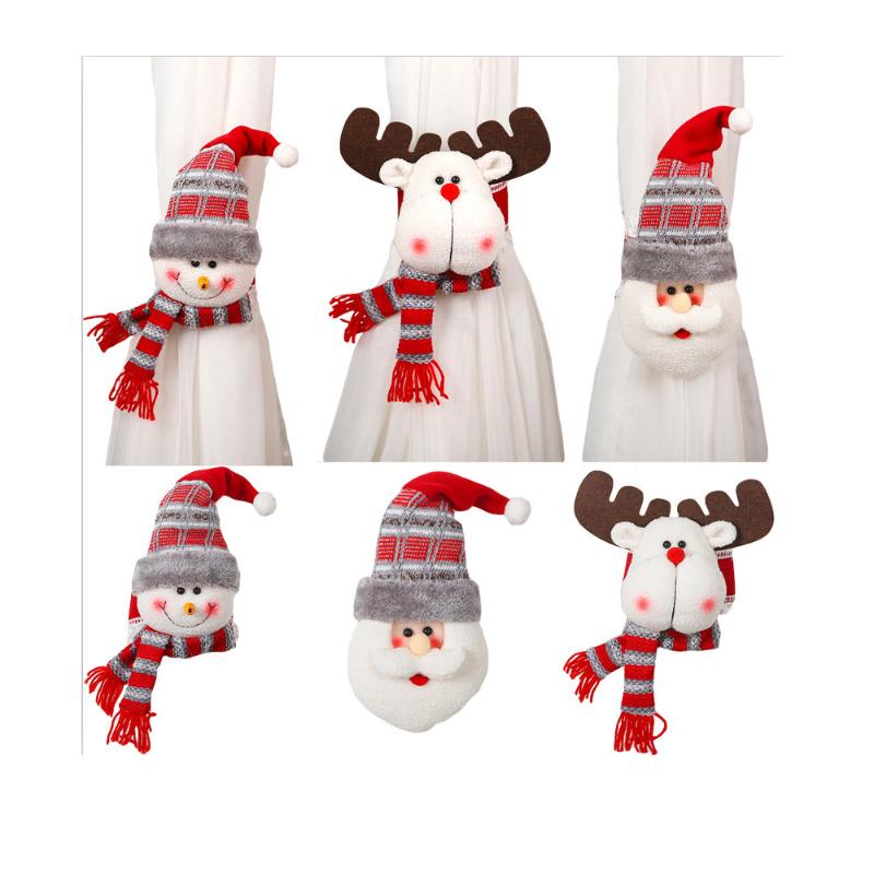 

Curtain & Drapes Style Christmas Band Buckle Decoration Tie Rope Backs Holdbacks Window, Elk