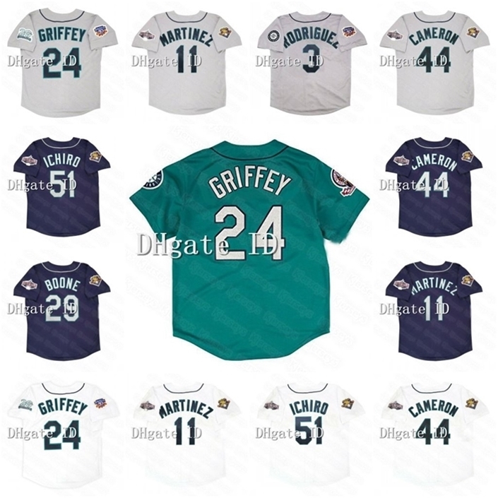 

Nc3740 Men 1997 2001 Retro Ken Griffey Jr Jersey Alex Rodriguez Cameron Ichiro Suzuki Edgar Martinez Bret Boone Stitched embroidery Baseball, As pic
