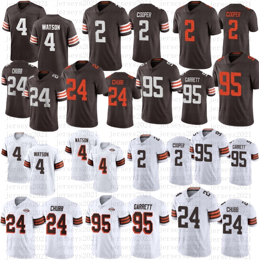 

Men Football 4 Deshaun Watson jersey 95 Myles Garrett 24 Nick Chubb 2 Amari Cooper 1946 stitched jerseys, Color rush