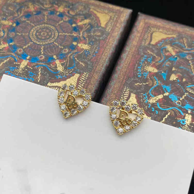 Fine gold letter Earrings 2022 new red star earrings female-image-782538201