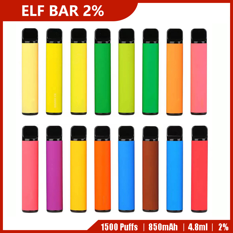 

Elf bar Elfs Bar Disposable E Cigarette Starter Kit Strength 2% 1500 Puffs 850mAh Battery Vape Pen Device 4.8ml Pre-filled Pods Cartridges Elfbars Vapors Vapes