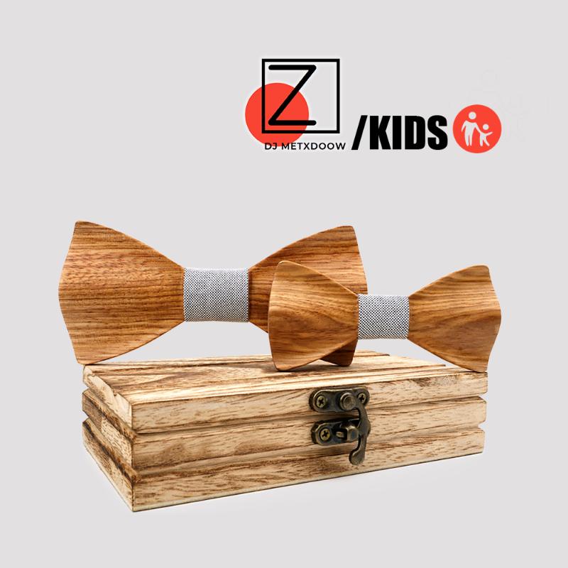 

Bow Ties Fashion Wood Parent-Kid Bowtie Sets Fancy Adjustable Butterfly Handmade Tie Wedding Party Neckwear Family AccessoryBow