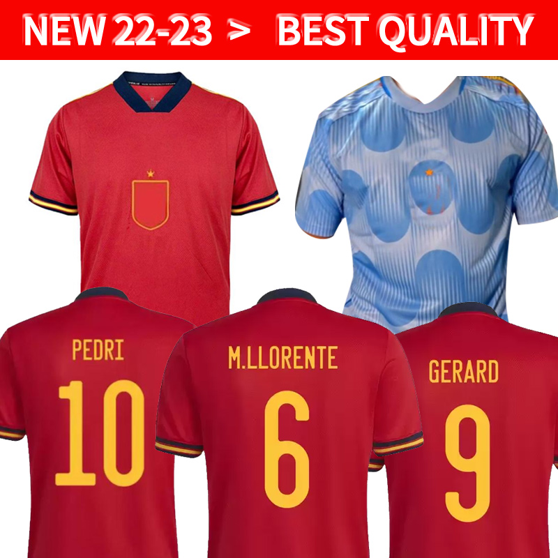 

2022 Spain soccer jersey Camiseta Espana MORATA RODRIGO TORRES PEDRI 22 23 football shirts Cup RAMOS THIAGO INIESTA ALBA men kids kit fans, Black
