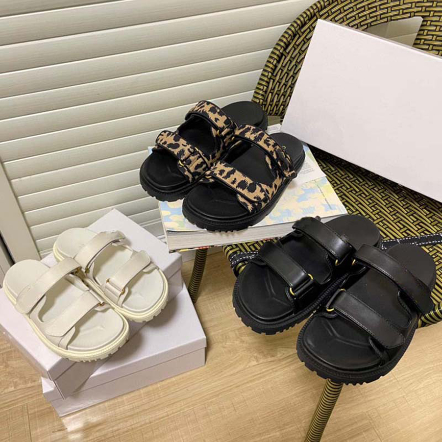 

Woman Slippers Falt shoe Sandals Beach Slide Leopard print solid color classic pattern Slipper Fashion Scuffs Slippers For Lady by shoe008, #3