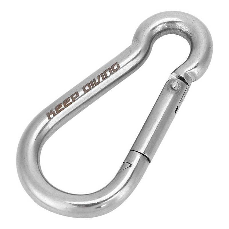 

Pool & Accessories KEEP DIVING 50/60/80mm Hook Spring Snap 316 Stainless Steel Carabiner Equipment Safe