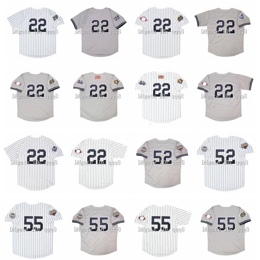 

Nik1 1999 World Series Vintage Roger Clemens Baseball Jerseys Hideki Matsui CC Sabathia 2001 2000 2003 2009 White Grey Size S-4XL, As pic