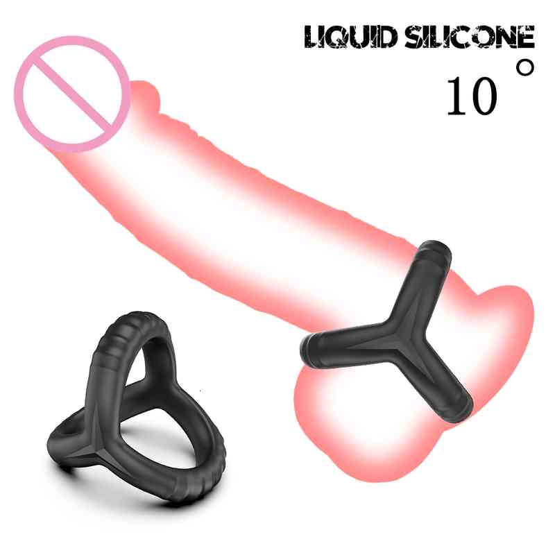 Massager Vibrator Reusable Silicone Semen Cock Ring Penis Enlargement Delayed Ej-image-793960790