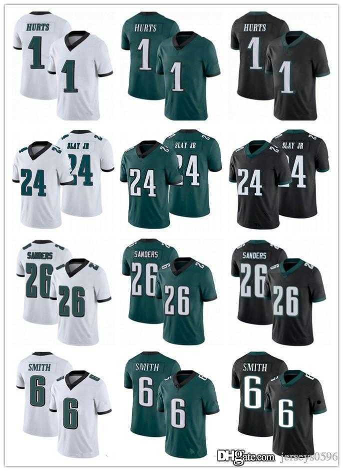 11 AJ Brown Philadelphia''Eagles''jersey 6 DeVonta Smith 26 Miles Sanders 20 Brian Dawkins 2 Darius Slay Jr. 1 Jalen Hurts Fo