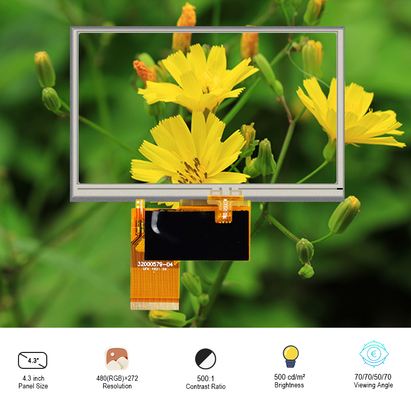 

4.3 inch LCD screen 40PIN AT043TN24 V.7 32000579-04