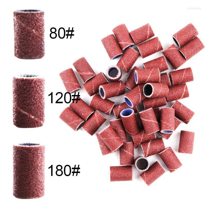 

Nail Art Equipment 50/100pcs 80# 120# 180# Sanding Bands Bit Drill Grinding Files Remover Tool Accessory Pedicure Caps Prud22
