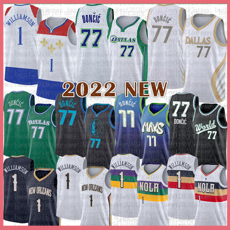 

Basketball Jersey 1 Luka Doncic Dirk Nowitzki New Mens Orleans Green Pelican Dalla Maverick 77 41 Zion Brown Williamson Multi Red, Jersey-xiaoniu