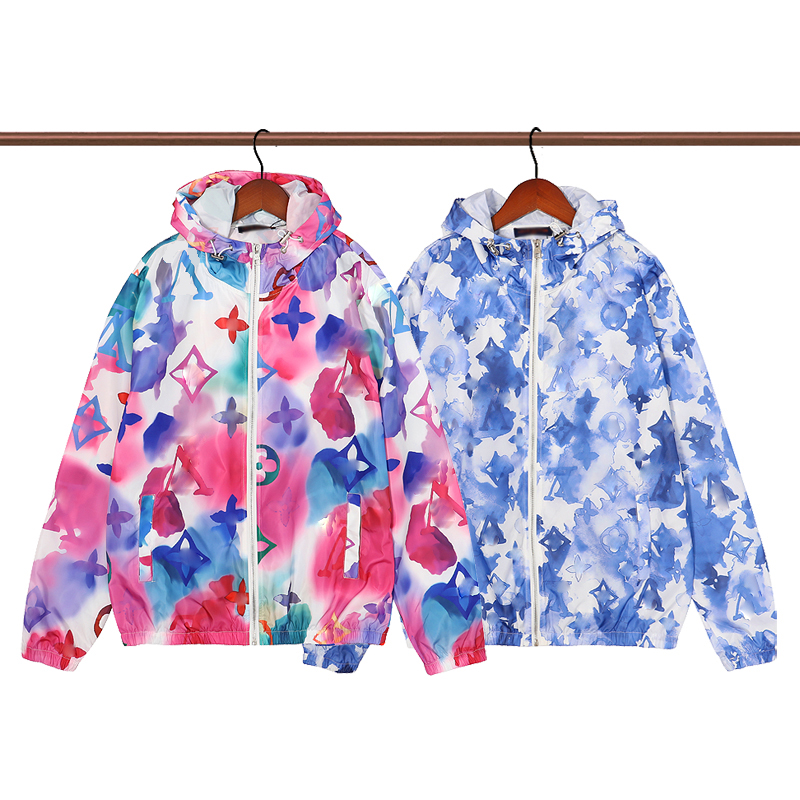 

Brand Pattern women's clothes Designer Jackets Letter Printing Patchwork Sunscreen Thin Coat Windbreaker Luxury Men Women Fashion Love M-2XL, Green