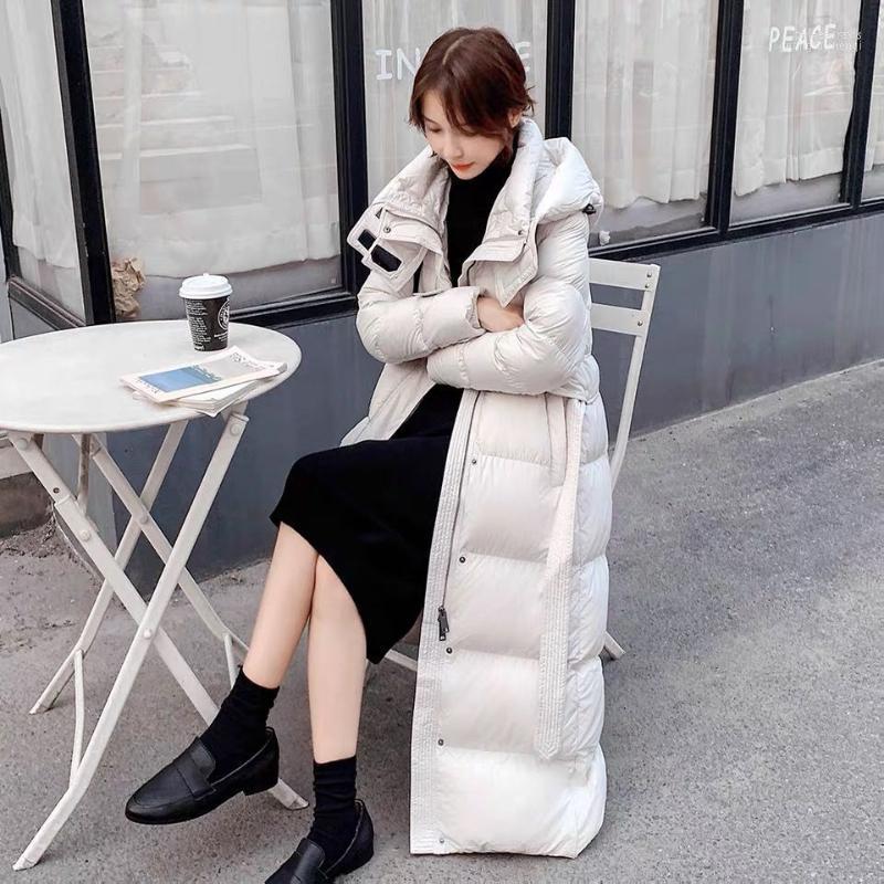 

Men' Down & Parkas The 2022 Han Edition With Thick White Duck Show Thin Long Winter Over-the-knee Jacket Phin22, Black