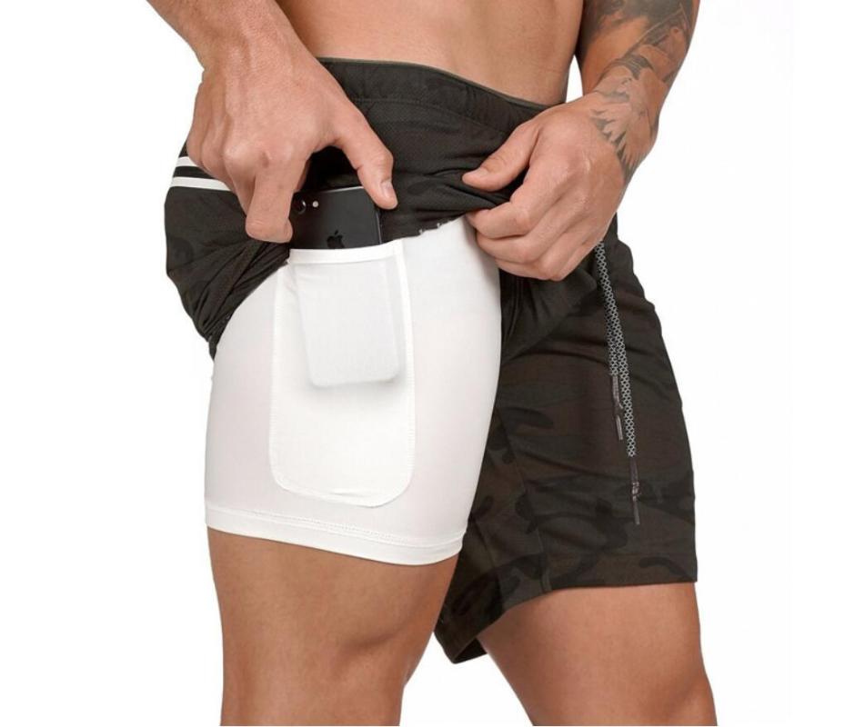 

Men's Shorts Summer Running Beach Men 2 In 1 Sports Jogging Fitness Casual Pants Training Quick Dry Gym Male ClothesMen's, Color 10