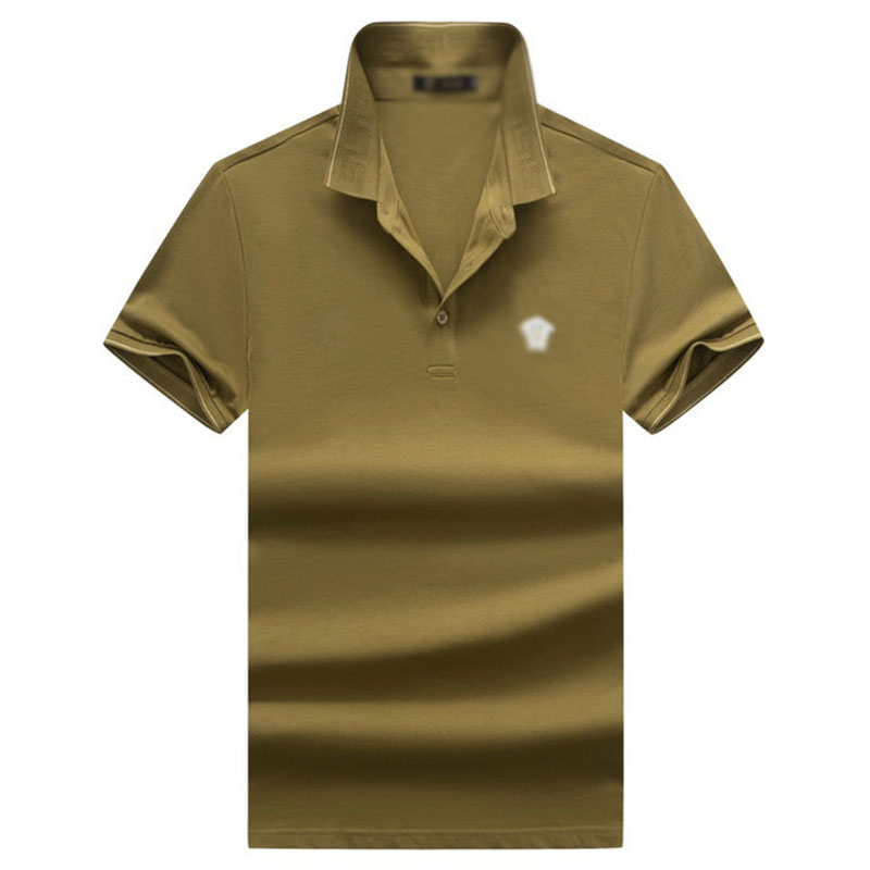 

High Quality Summer Mens Casual Polo Shirts Italian Men's Fashion T-Shirts Solid Color Lapel Short Sleeve Tops Size M-3XL, Customize