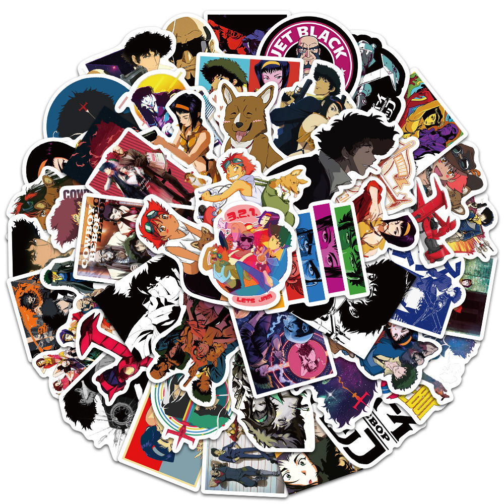 

50PCS Mixed Car Stickers cartoon animation For Skateboard water bottle Pencil Case Diary Phone Laptop Planner Decoration Book Album Kids Toys DIY Decals, Multi colors