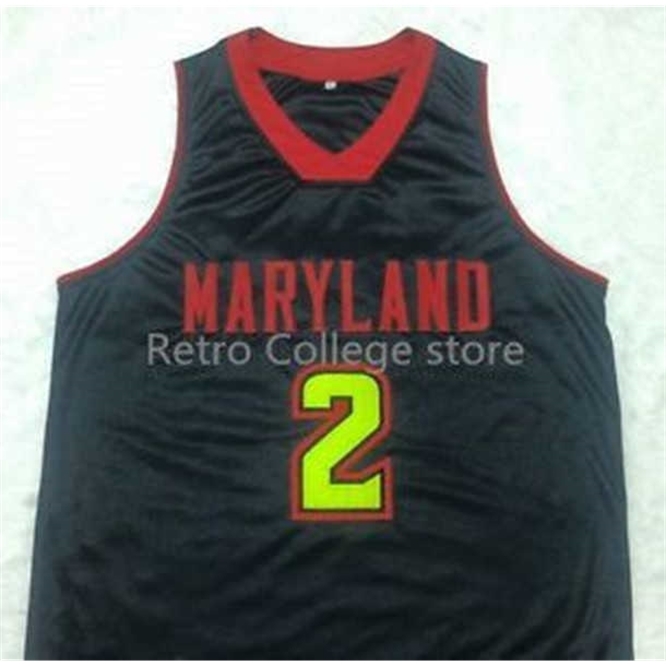 

Xflsp Mens Maryland Terrapins #2 Melo Trimble Embroidery Basketball Jersey New Materials With Double Stitching Shirt Custom any Number ,Name, Black
