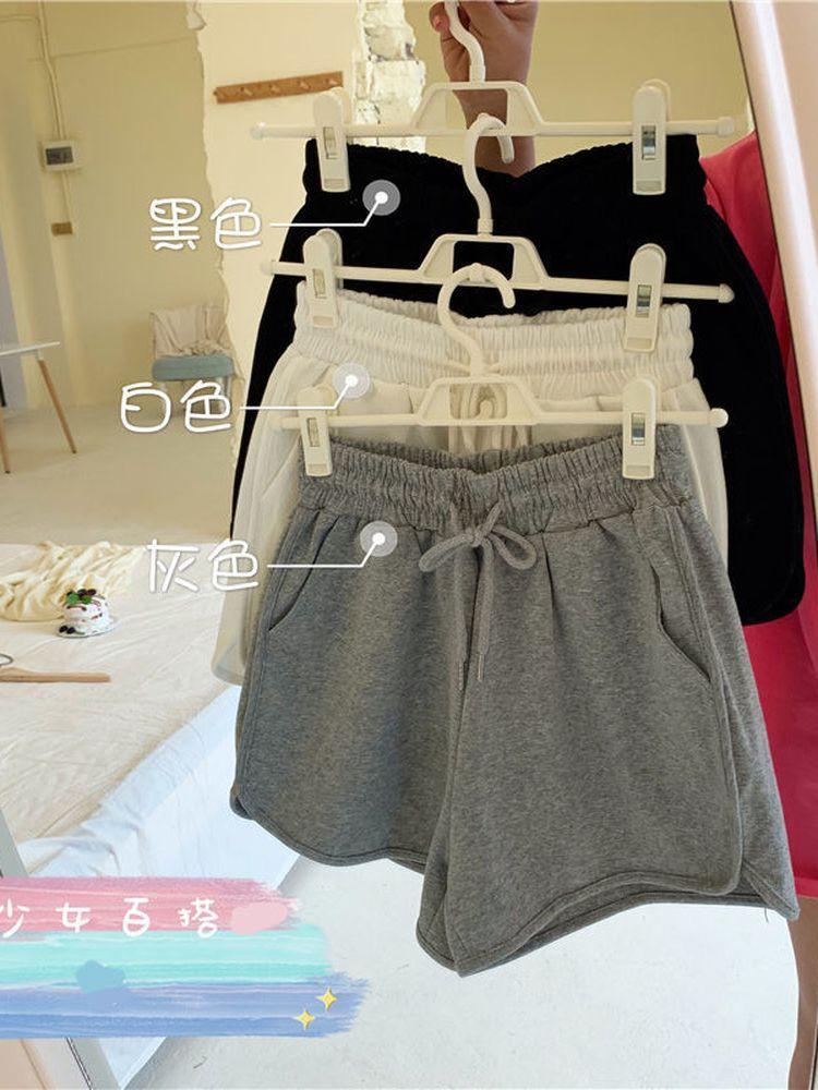 

Running Shorts Women Outer Wear Sports Pants Slimming Loose Wide Leg Leisure Yoga Female 2022 Summer, Gray