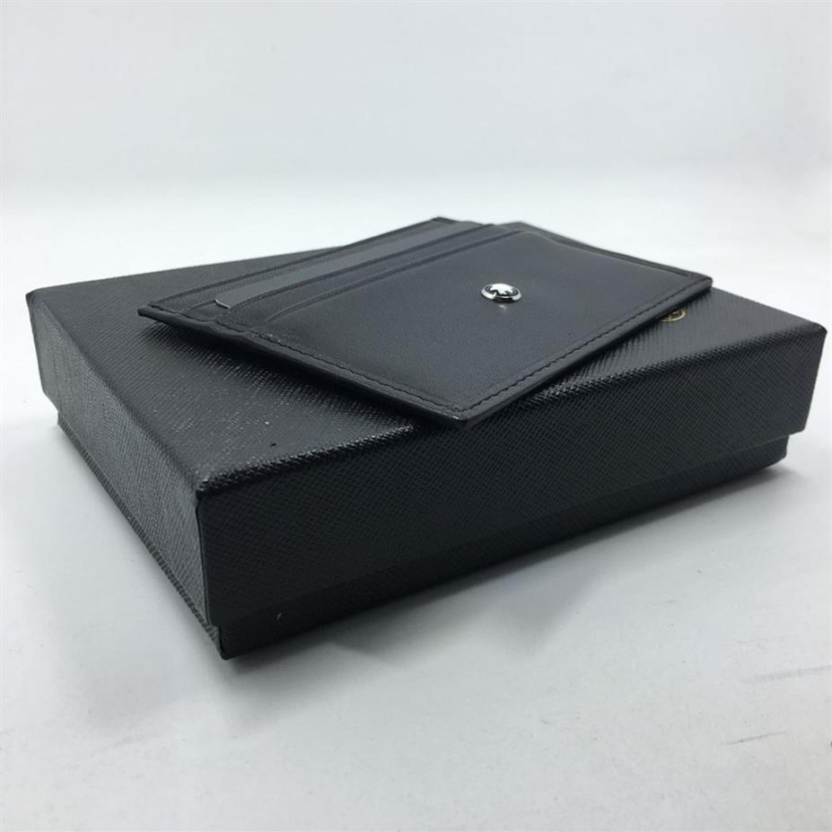 

Black Genuine Leather Credit Card Holder Business Men High Quality Slim Bank Card Case 2017 New Arrivals Fashion ID Card Purse Fre258Z