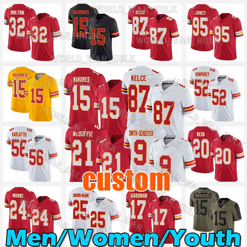 

Kansas''City''Chiefs''Patrick Mahomes Football Jersey Travis Kelce Trent McDuffie JuJu Smith-Schuster George Karlaftis Skyy Moore L'Jarius Sneed, Men custom jersey(qiuzhang)