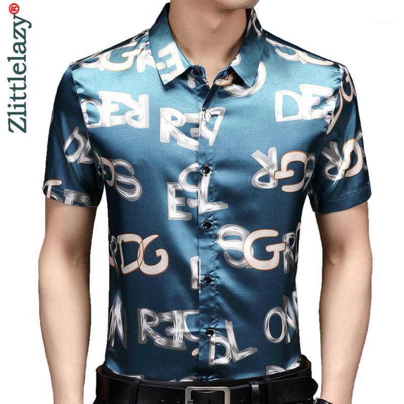 

Men's Casual Shirts 2022 Designer Brand Letter Mens For Men Clothing Fashion Summer Short Sleeve Shirt Luxury Dress Clothes Jersey 001, Blue