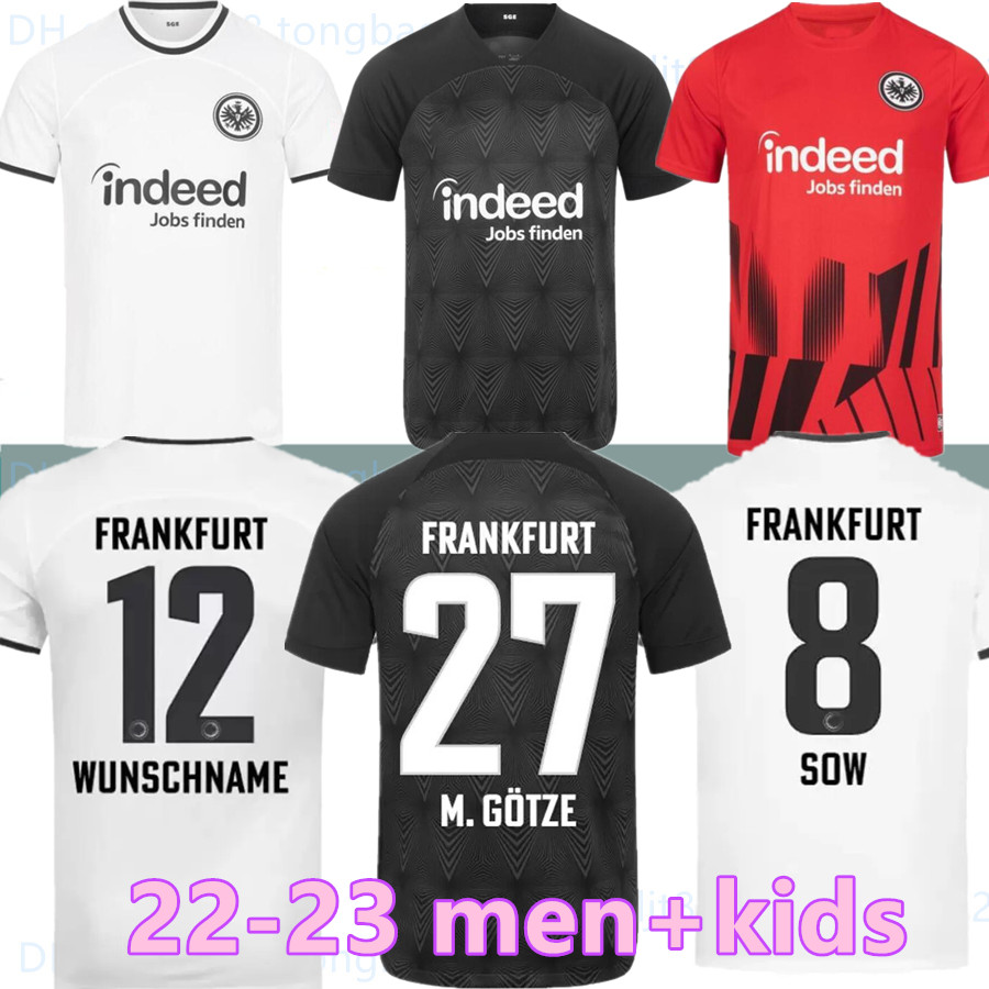 

22 23 Frankfurts soccer jersey Eintrachts cup third final BUDAPEST away 2022 2023 SOW Borre KOSTIC HAUGE M.GOTZE 27 football men kids kit KAMADA HINTEREGGER shirts, 21-22 europa
