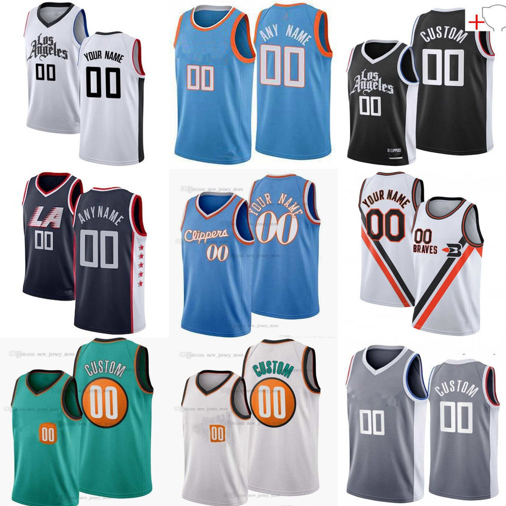 

75th Custom Jersey Los Angeles''Clippers''Men Womens Youth Kawhi 2''Leonard Jay 0 Scrubb Justise 20 Winslow Ivica 40 ZUBAC Basketball Jerseys, Color