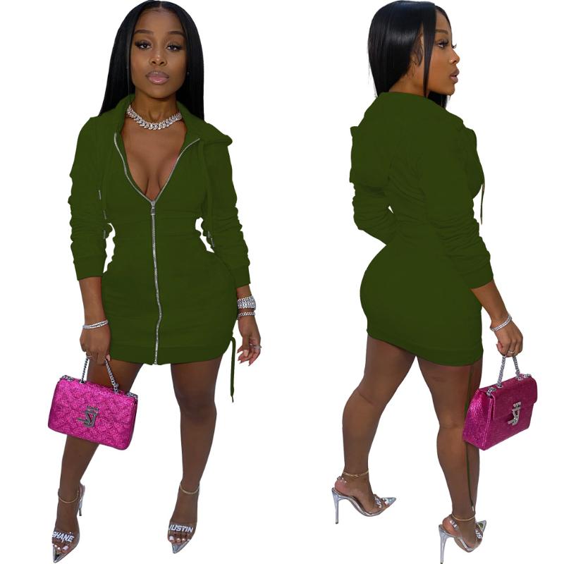 

Women' Hoodies & Sweatshirts Zip Up For Women Autumn/winter Hooded Neck Long Sleeve Dress Plus Size Woman Oversize Casual Clothes, Black