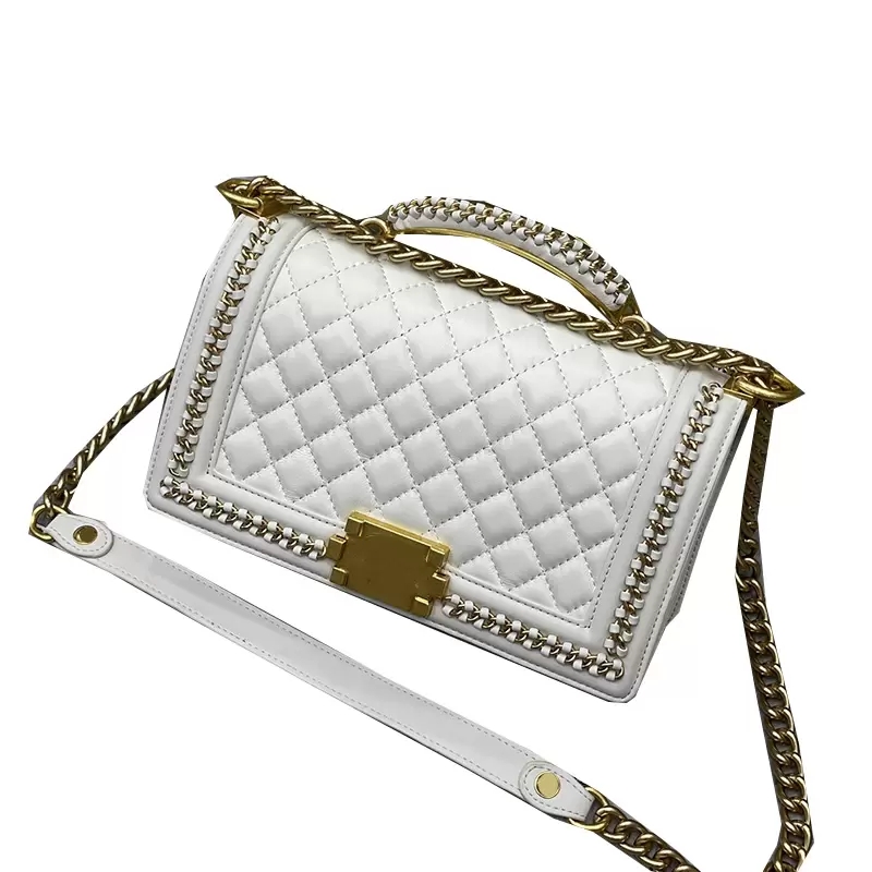 

2022Ss Summer W Womens Quilted Lambskin Classic Flap Bags Top Plait Handle With Gold Meatl Tites Braid Around Bag Blue White Black Purse Large Capacity Handbags 25CM K, Extra freight