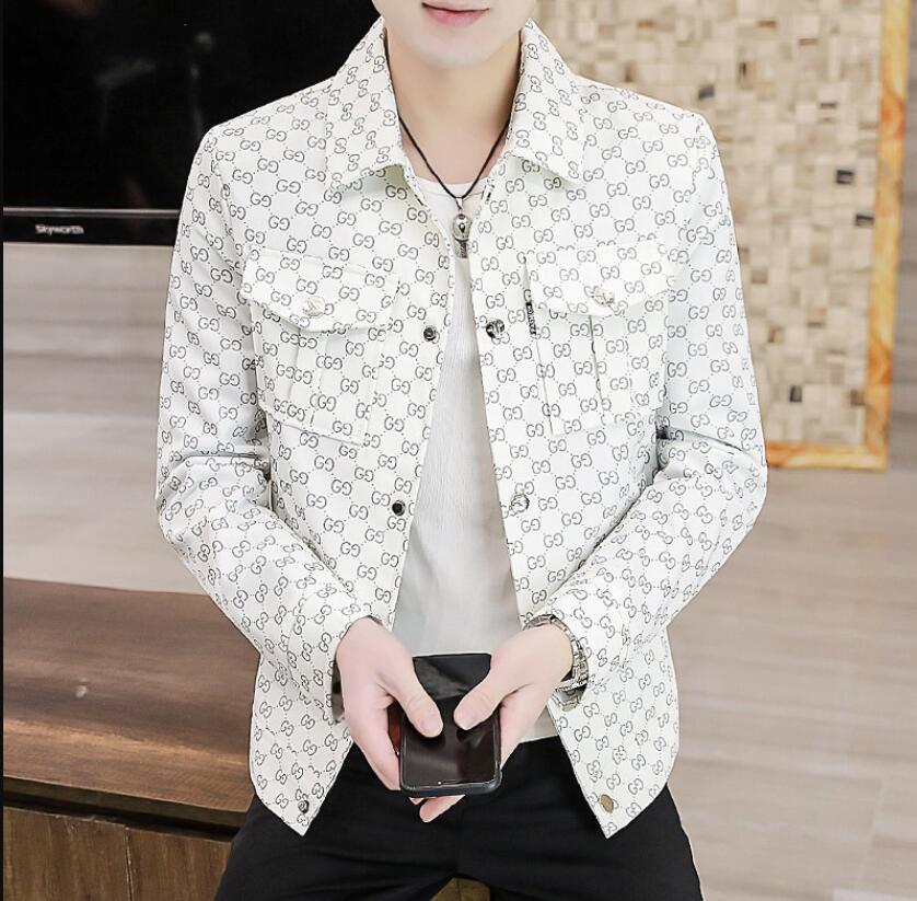

Mens Jackets 22GG New Brand Casual Fashion Baseball Collar Plaid Autumn Mens Coats High Quality Zipper Clothes, White