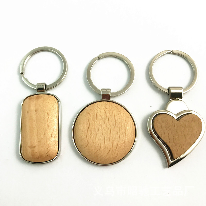 

Metal Wood Keychains Key Chain Ring Round Heart Rectangle Simple DIY Blank Wooden Car Key Pendant Holder Fashion Gifts Keyrings 2225 T2