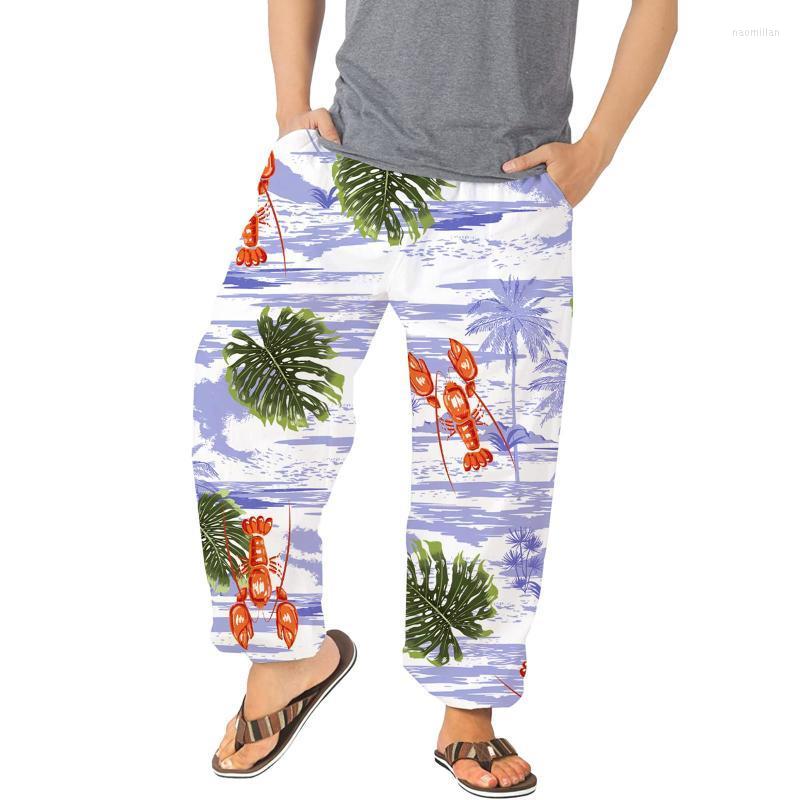 

Men's Pants Mens Casual Versatile All Print Loose Fashion Beach Pocket Trousers Body Central PantsMen's Naom22, Light blue