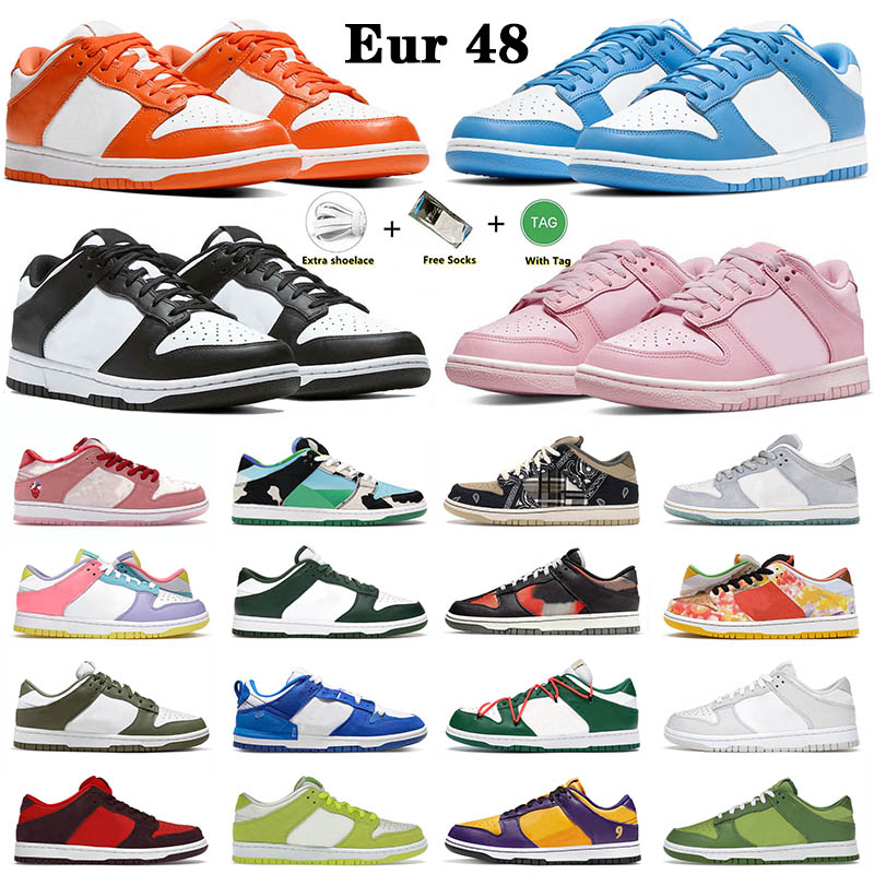 

designer casual shoes dunked mens women skate low sneakers Black White Syracuse Cherry Paisley Valentines Day Pink dunks men trainers eur 36-48, A21 orange paisley 36-45