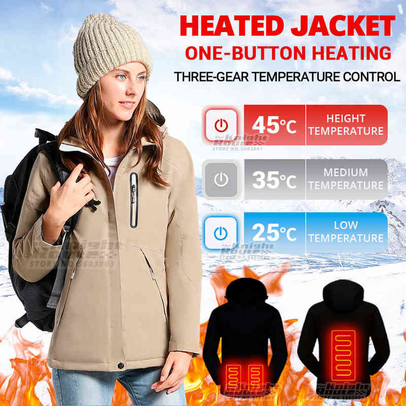 

Winter Heated Jacket Women's Jacket USB Thermal Windbreaker Heated Vest Warm Outerwear Ski Hunting Windproof Naturehike Clothing T220811, 1876 men black