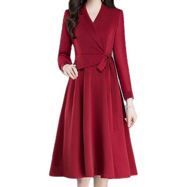 

Surplice Neck Knot Solid Blazer Dress o6ic#, Hot pink