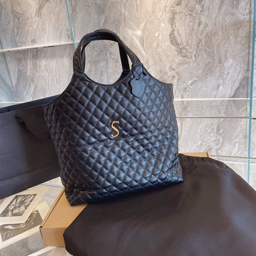 Tote Quilted shopping bag denim Leather womens carrier Bags Large size Purse large capacity new release for spring and summer