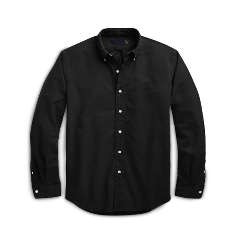 

Mens Blouse Tops T Shirts TOP Quality Designer Embroidery Long Sleeve Windbreaker Cotton Shirts Solid Color Slim Casual Business Clothing Long-sleeved Shirt S, Gray