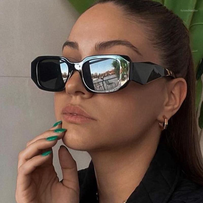 

Sunglasses Fashion Vintage Brand Rectangle Women Trendy Luxury Designer Small Frame Black Square Sun Glasses Lady White Shades