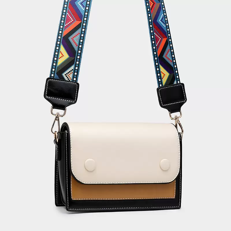 

Contrast Crossbody Bag For Women 2021 New Luxury Brand Design Fashion Lady Casual Shoulder Bag And Leather Messenger Bags, Sky blue