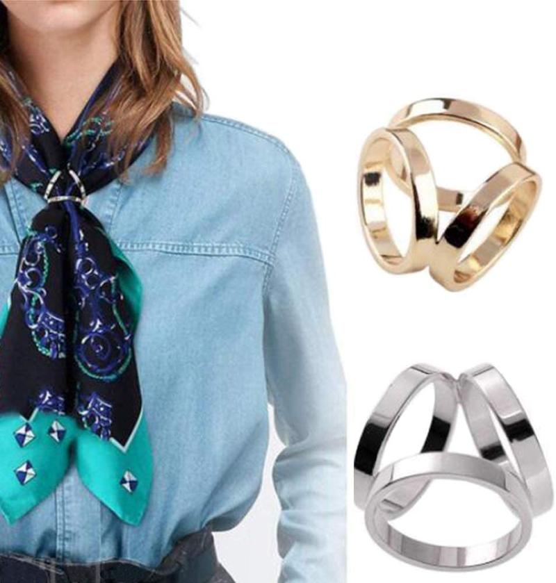 

Scarves Fashion Luxury Scarf Buckle Wedding Brooch Pins Women Silk Scarfs Ring Clip Jewelry Shawls Scarve AccessorieScarves