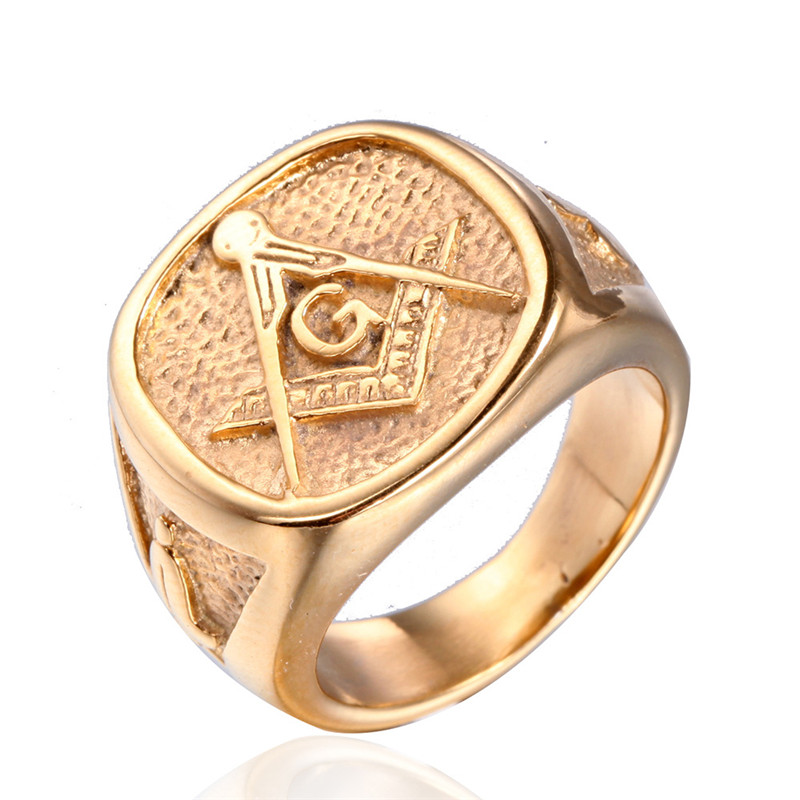 

High quality ring 316 stainless steel men's freemaoson masonic free mason jewelry masonic emblems Unique design high grade jewel Man's Gift