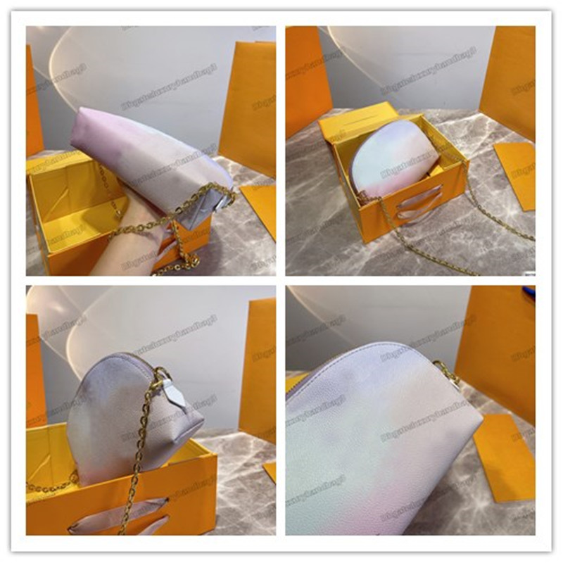 

Sunrise Pastel Pochette Cosmetique Pouch Chain Makeup CrossBody Bag 2022SS Spring in the City Designer HandBag For Ladies Wallet