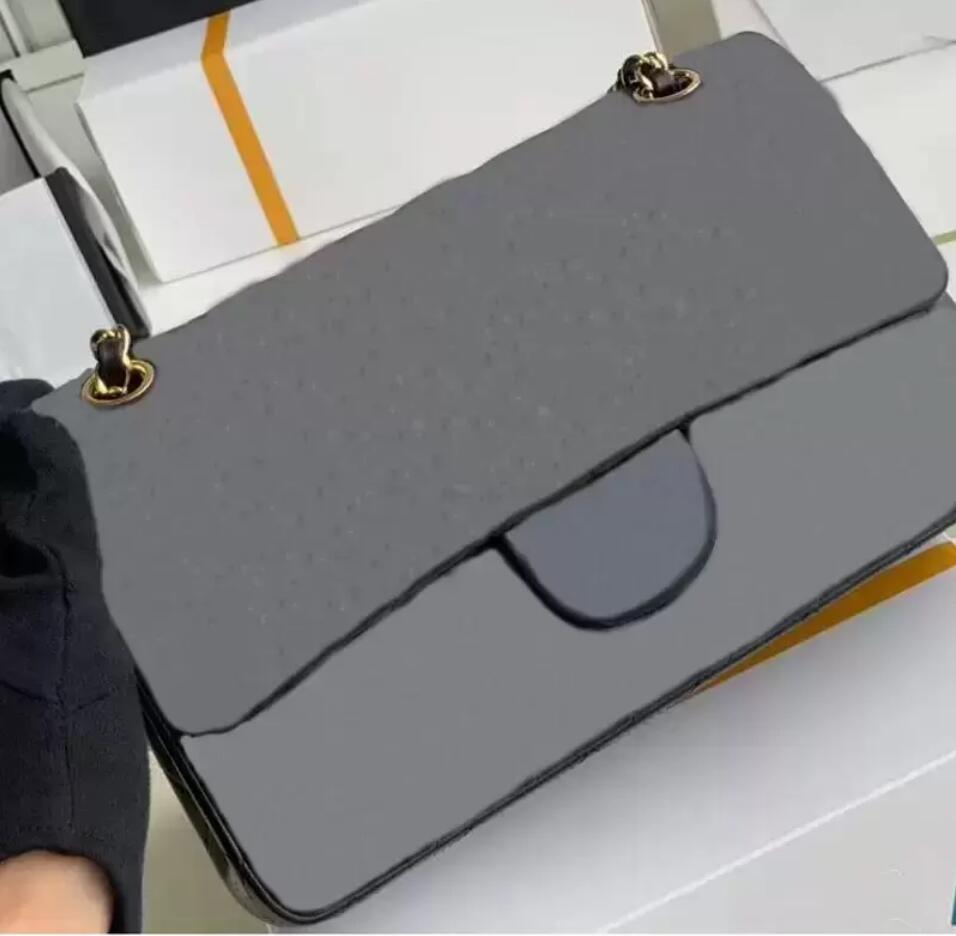 

10A Top Tier Quality Luxury Designer Jumbo 30CM Double Flap Bag Real Leather Caviar Lambskin Classic All Black Purse Quilted Handbag Shoulder Gold Bag Wallet On Chain, Original box